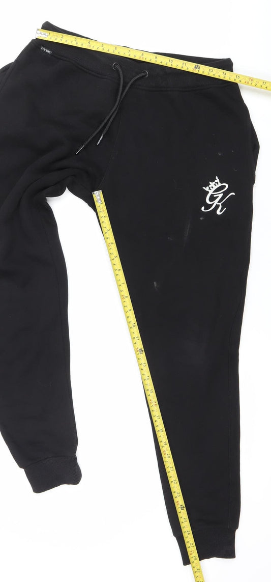 Gym King Men’s Black Jogger Sweatpants M Cotton Blend Tapered Fit
