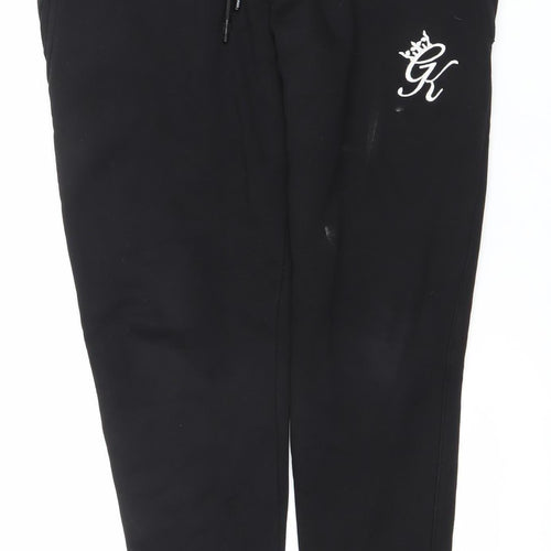 Gym King Men’s Black Jogger Sweatpants M Cotton Blend Tapered Fit