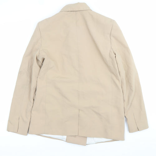 Bershka Women’s Beige XS Double-Breasted Blazer Jacket