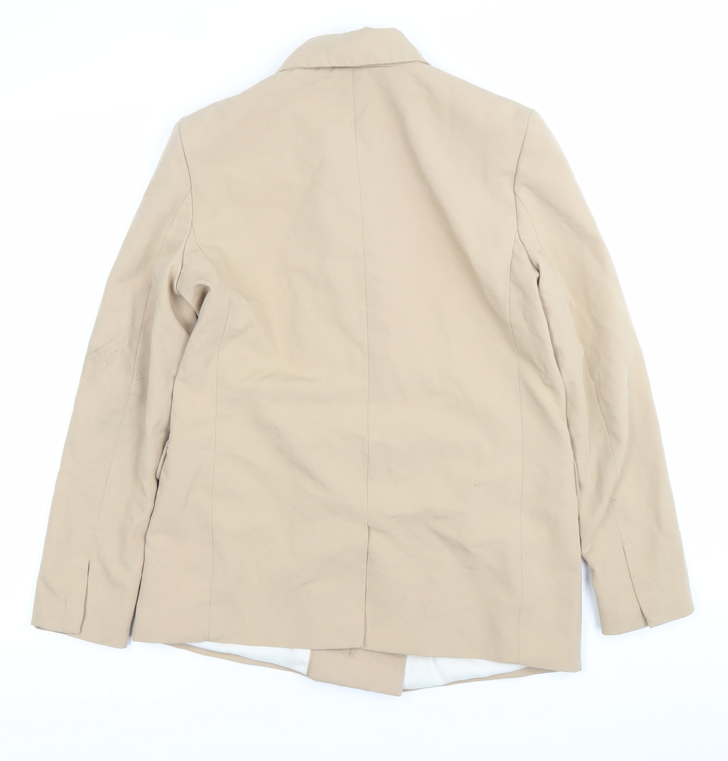Bershka Women’s Beige XS Double-Breasted Blazer Jacket