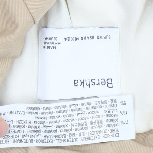 Bershka Women’s Beige XS Double-Breasted Blazer Jacket