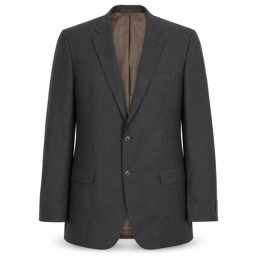 Front view of Burton Men’s Grey 44L Blazer Jacket Single-Breasted Formal