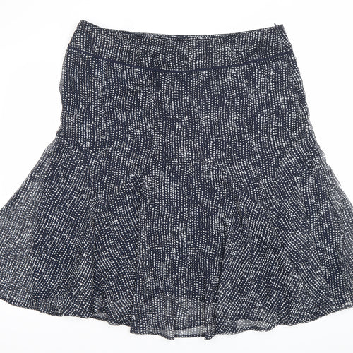 Marks & Spencer Women’s Blue Geometric Flare Skirt UK 18 Knee Length