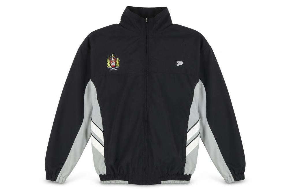 Front view of Patrick Men’s Black XL Windbreaker Jacket Sports Full Zip