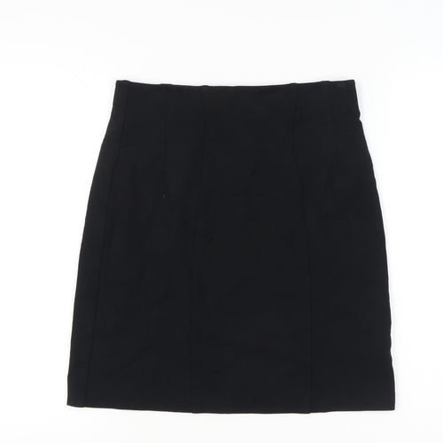 Marks and Spencer Women Black Size 12 Pencil Long Work Skirt