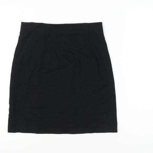 Marks and Spencer Women Black Size 12 Pencil Long Work Skirt