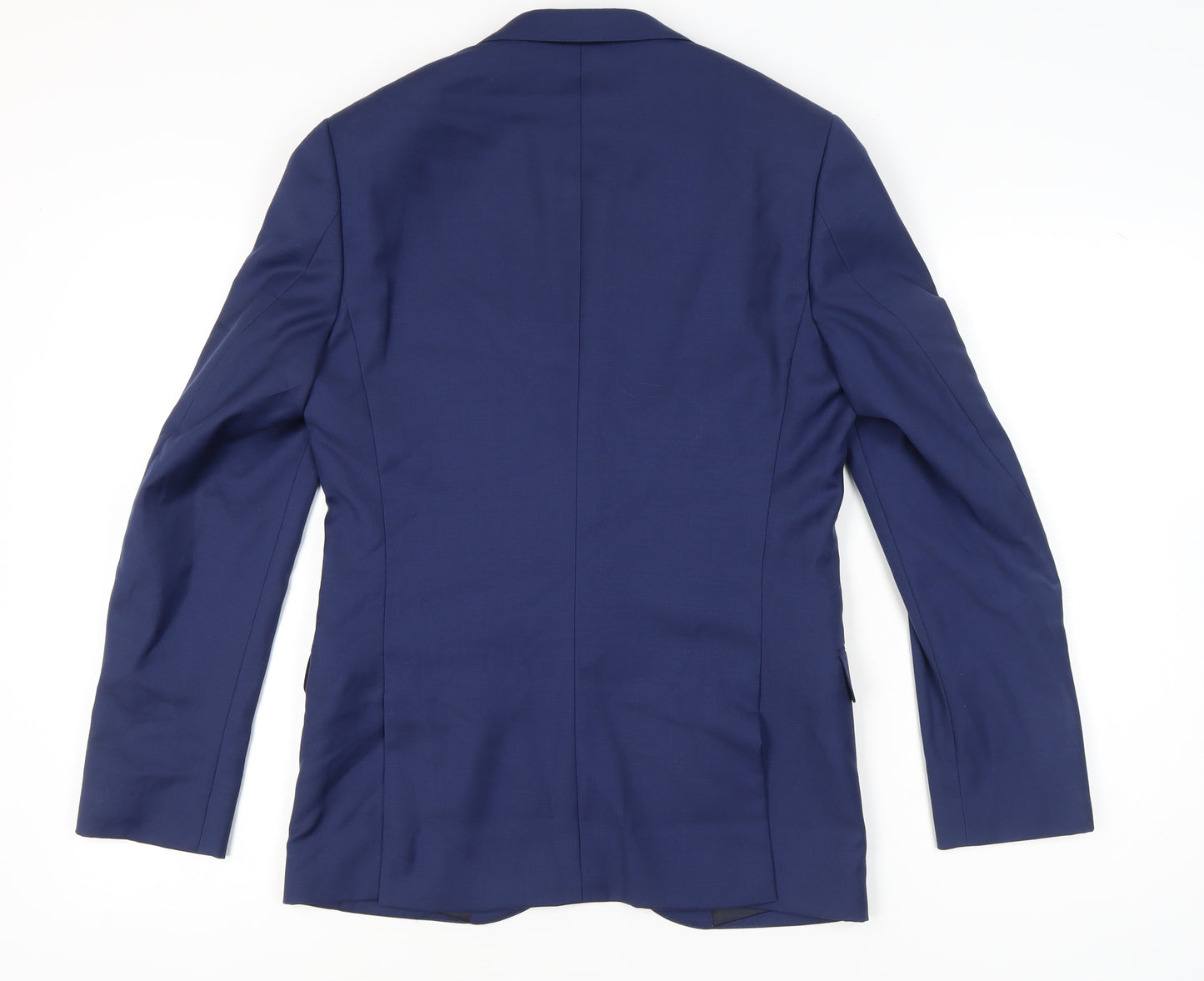 Hawes & Curtis Men’s Royal Blue Wool Extra Slim Fit Blazer Jacket 36R