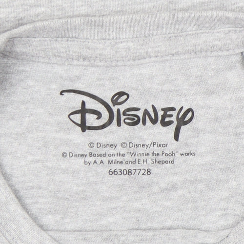Disney Women’s Grey Mickey Mouse T-Shirt Size M Short Sleeve Cotton Blend