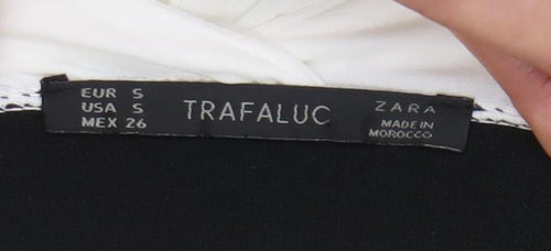 Zara Trafaluc Womens White Pleated Fit & Flare Dress Size 8