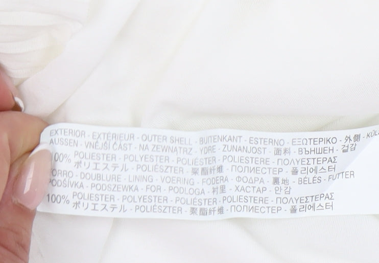 Zara Trafaluc Womens White Pleated Fit & Flare Dress Size 8