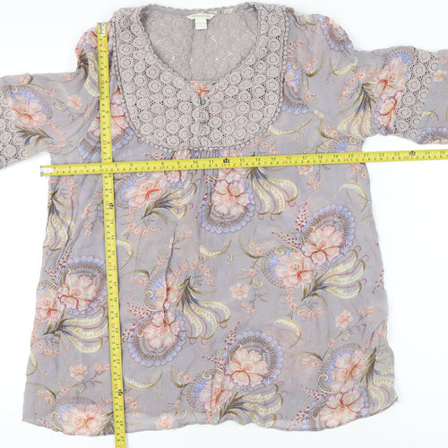 Monsoon Women’s Multicoloured Floral Tunic Blouse UK 14