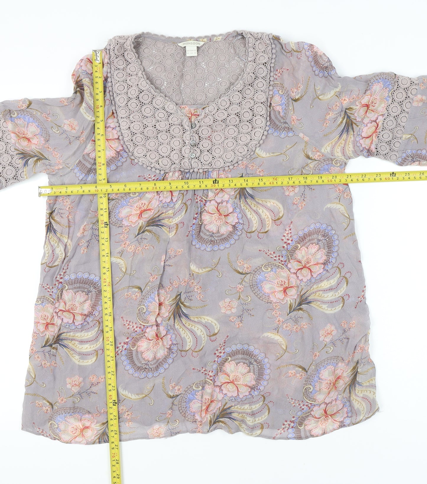 Monsoon Women’s Multicoloured Floral Tunic Blouse UK 14