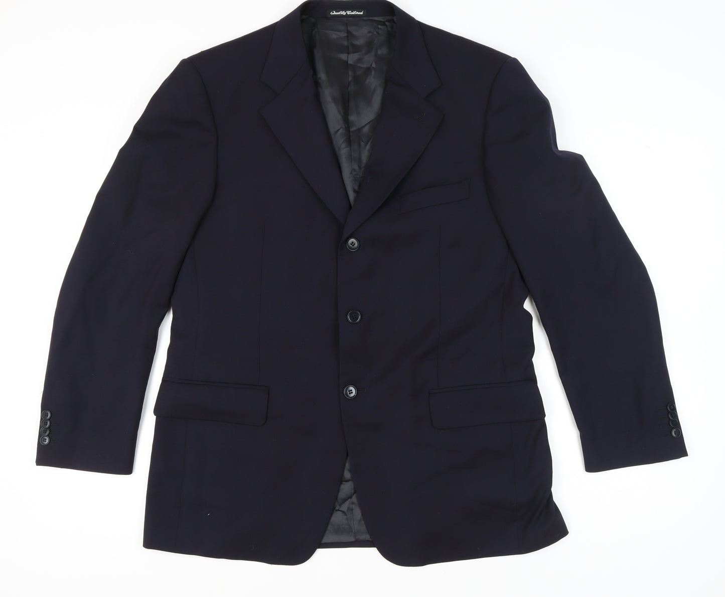 Sidi Men’s Blue Wool Blazer Jacket 42R Notch Lapel Classic Formal