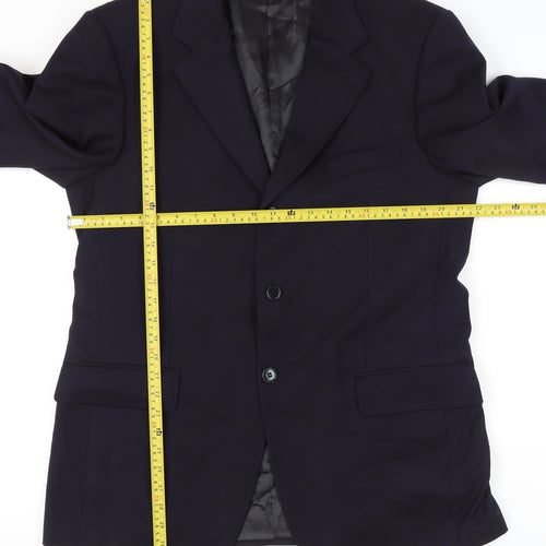 Sidi Men’s Blue Wool Blazer Jacket 42R Notch Lapel Classic Formal