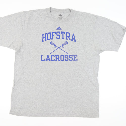 Adidas Men’s Grey Hofstra Lacrosse Graphic T-Shirt Size L