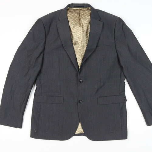 Next Men’s Grey Wool Blend 42 Regular Suit Jacket Blazer