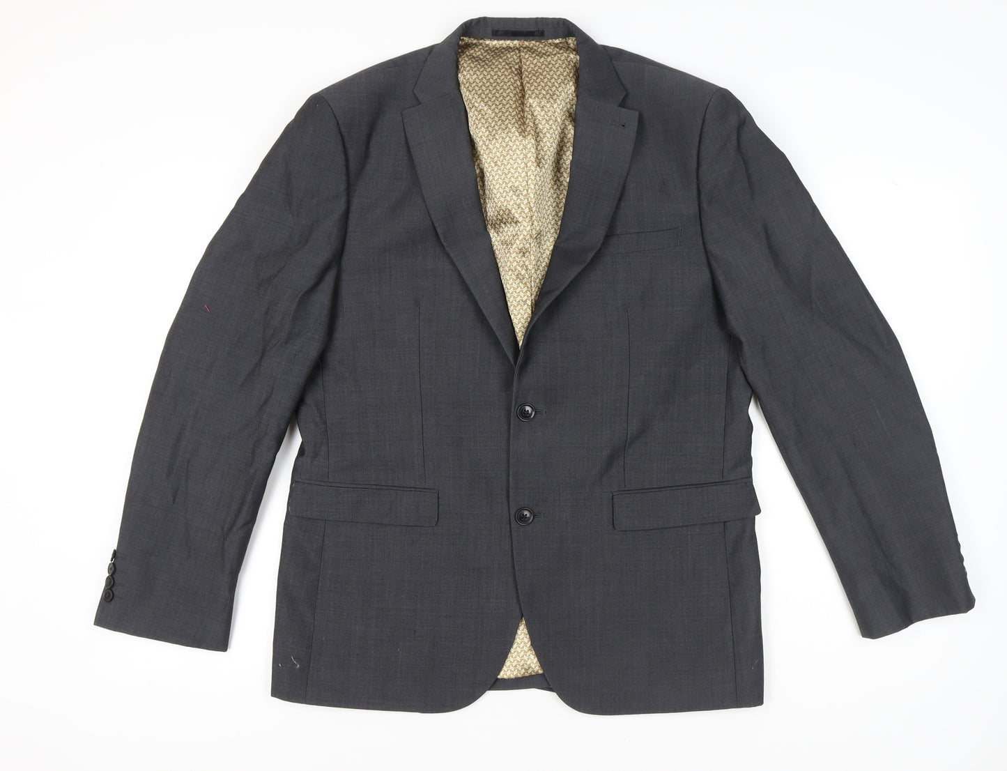 Next Men’s Grey Wool Blend 42 Regular Suit Jacket Blazer