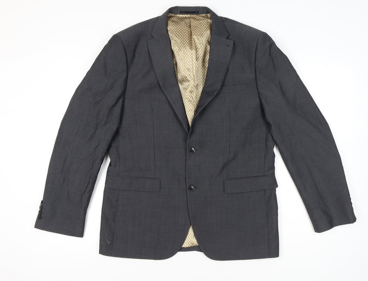 Next Men’s Grey Wool Blend 42 Regular Suit Jacket Blazer