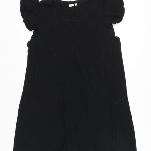 GAP Women’s Black Short Shift Dress L Flutter Sleeves