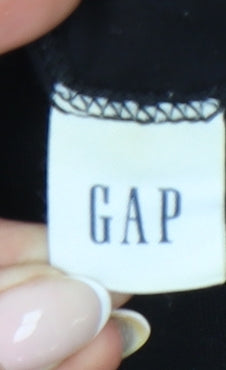 GAP Women’s Black Short Shift Dress L Flutter Sleeves