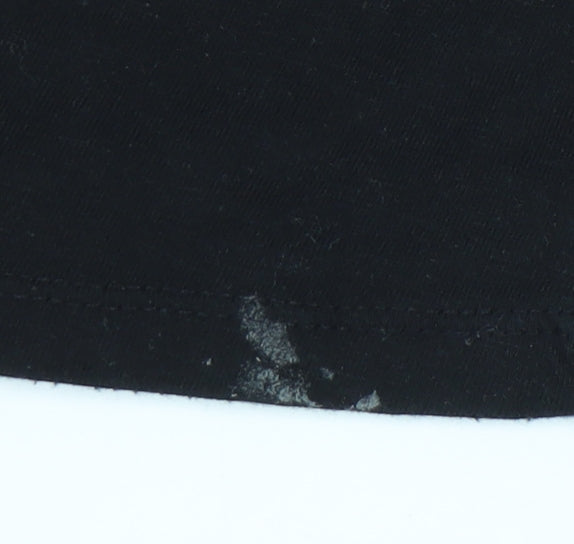 GAP Women’s Black Short Shift Dress L Flutter Sleeves