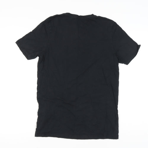 Jack & Jones Men’s Black Cotton Crew Neck Short Sleeve T-Shirt L