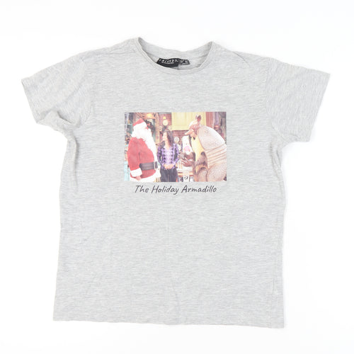 Primark Friends Women’s Grey Christmas Print T-Shirt Size 10