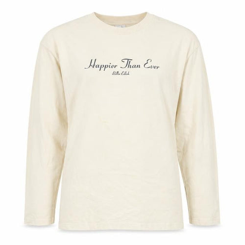 Zara Girls Beige Billie Eilish Long Sleeve Graphic T-Shirt 13-14Y