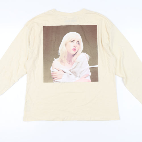 Zara Girls Beige Billie Eilish Long Sleeve Graphic T-Shirt 13-14Y