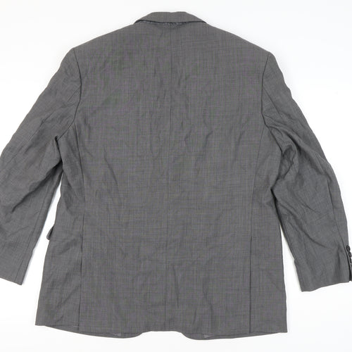Marks and Spencer Mens Grey Wool Blazer Jacket 42R Medium Regular Fit