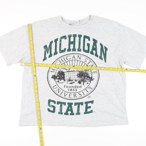 Primark Women’s Grey Michigan State T-Shirt M Short Sleeve Crew Neck