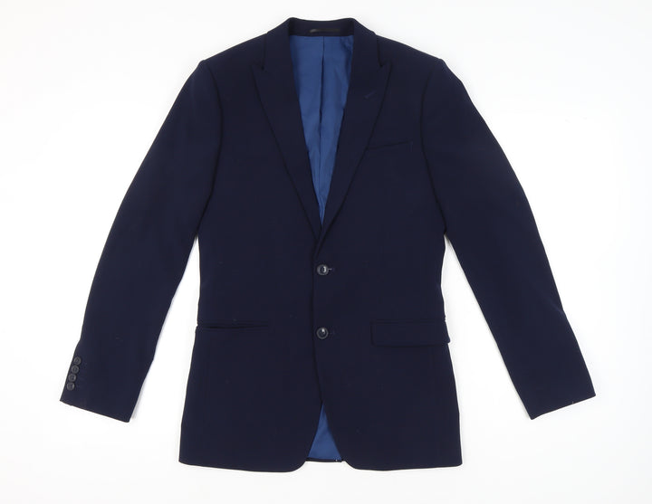 ONESIX5IVE Men’s Blue Slim Fit Blazer Jacket 36L