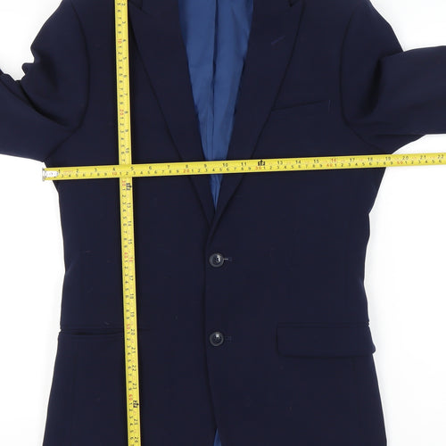 ONESIX5IVE Men’s Blue Slim Fit Blazer Jacket 36L