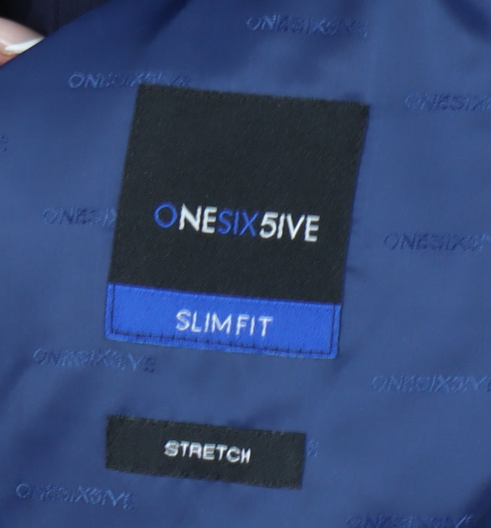 ONESIX5IVE Men’s Blue Slim Fit Blazer Jacket 36L