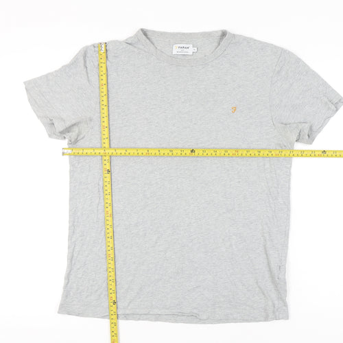 Farah Men's Grey XL Cotton Crew Neck Short Sleeve T-Shirt