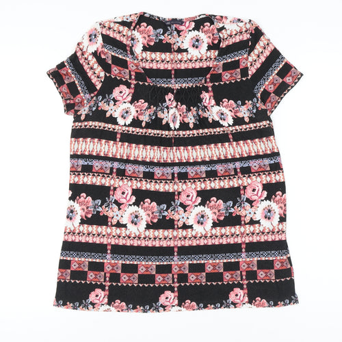 Marks and Spencer Womens Multicoloured Floral Tunic T-Shirt UK 14