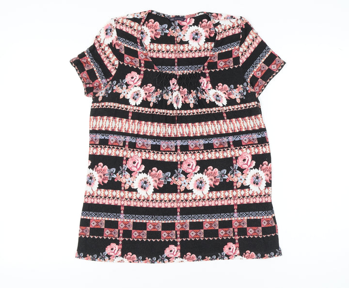 Marks and Spencer Womens Multicoloured Floral Tunic T-Shirt UK 14