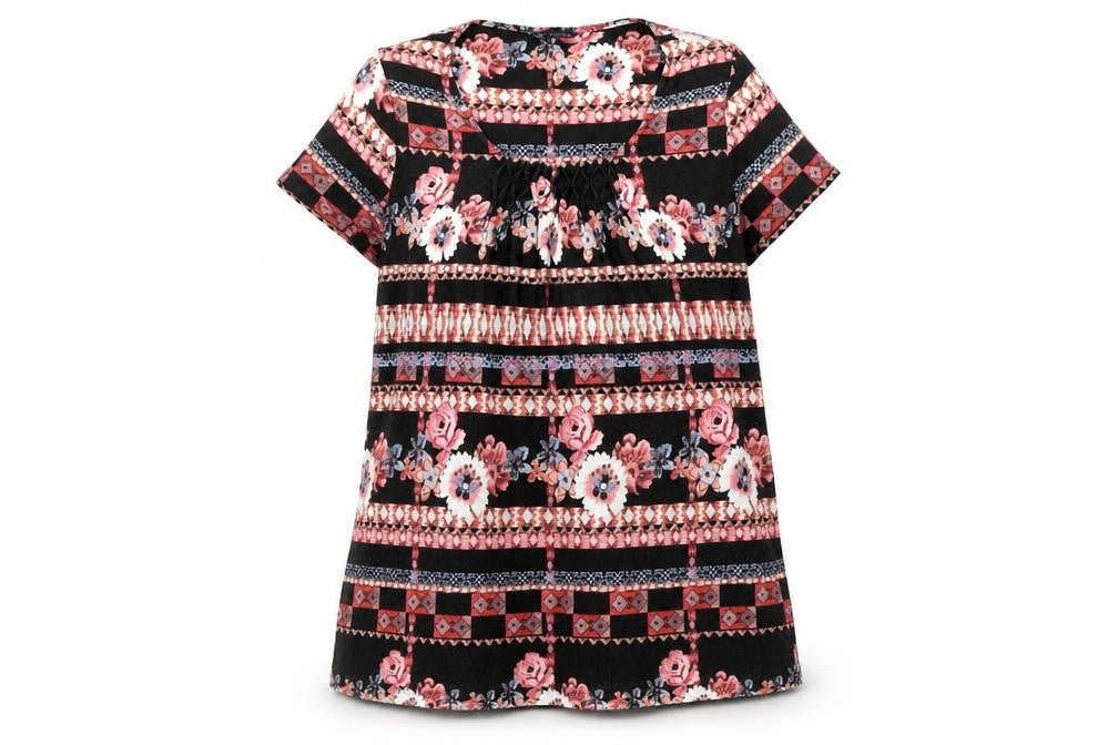 Marks and Spencer Womens Multicoloured Floral Tunic T-Shirt UK 14