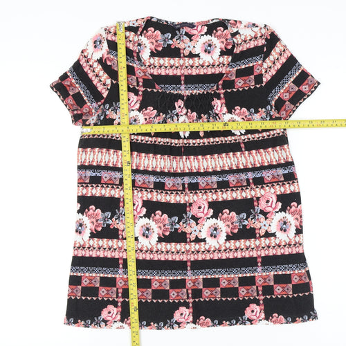 Marks and Spencer Womens Multicoloured Floral Tunic T-Shirt UK 14