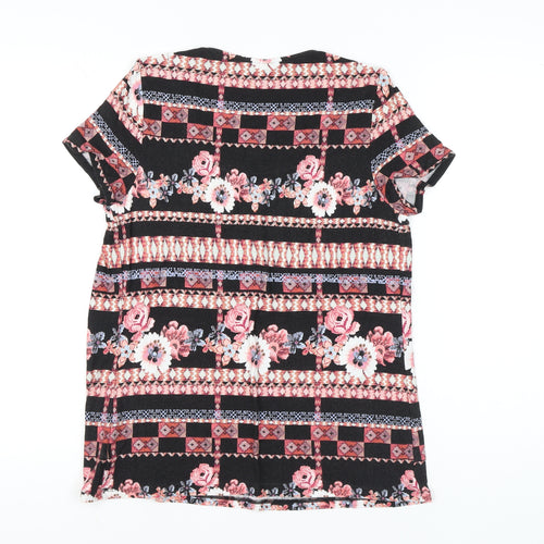 Marks and Spencer Womens Multicoloured Floral Tunic T-Shirt UK 14