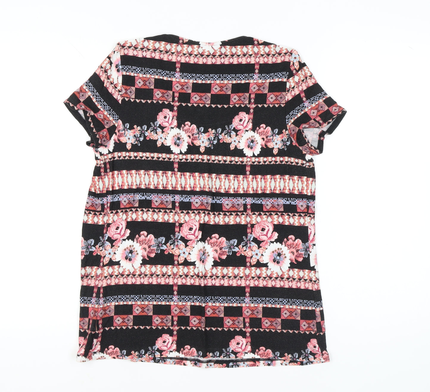 Marks and Spencer Womens Multicoloured Floral Tunic T-Shirt UK 14
