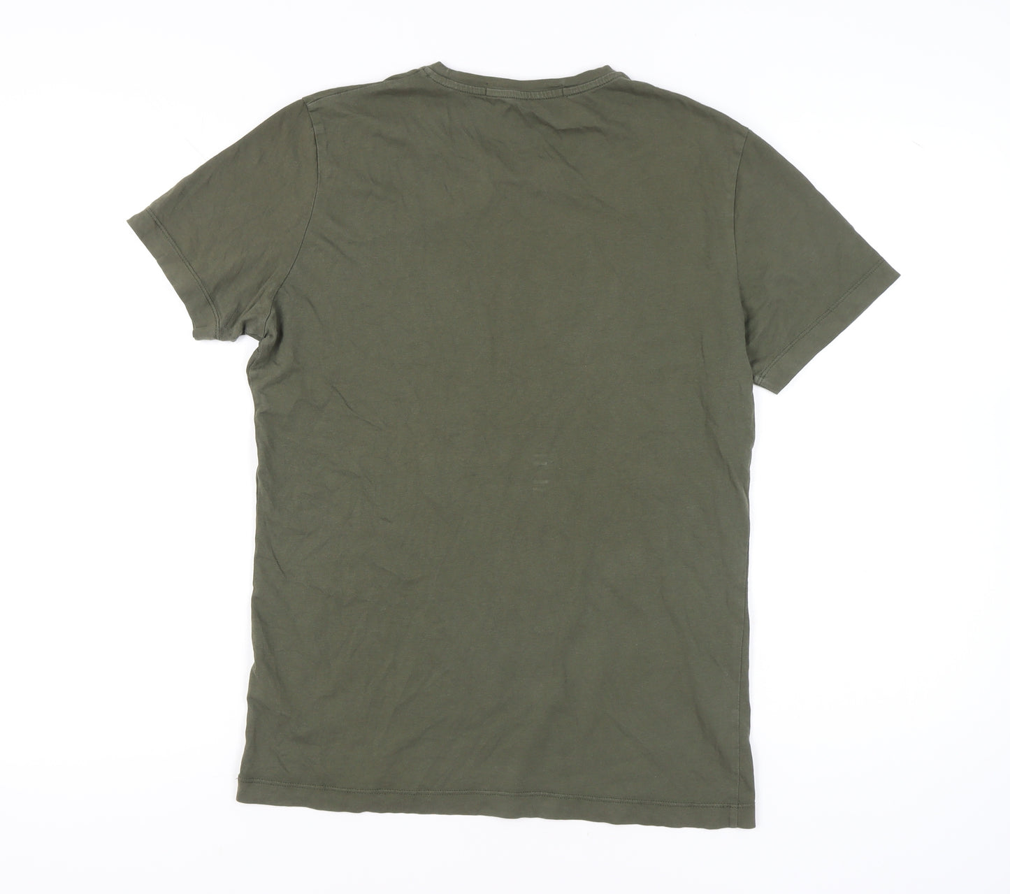 Calvin Klein Jeans Men's Green Medium Graphic Logo T-Shirt