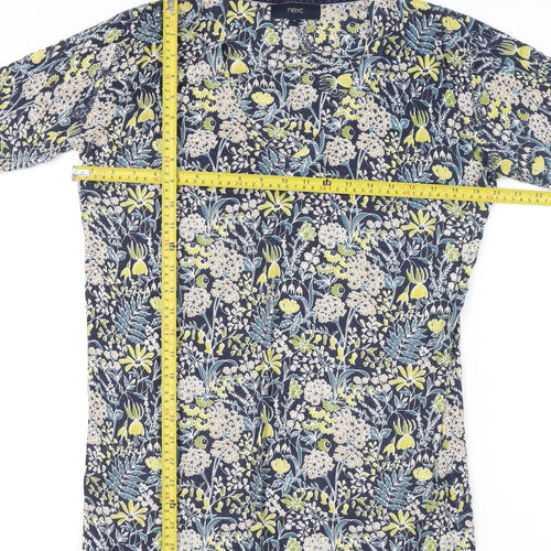 Next Women’s Multicoloured Floral Long Sleeve Tunic Blouse UK 14