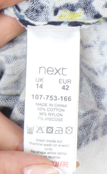 Next Women’s Multicoloured Floral Long Sleeve Tunic Blouse UK 14