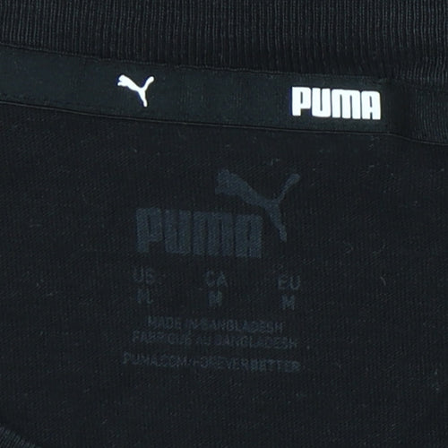 Puma Men's Black Medium Crew Neck Short Sleeve Pocket T-Shirt