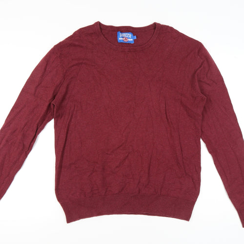Twisted Gorilla Men's Red Cotton Blend Pullover Jumper Size L