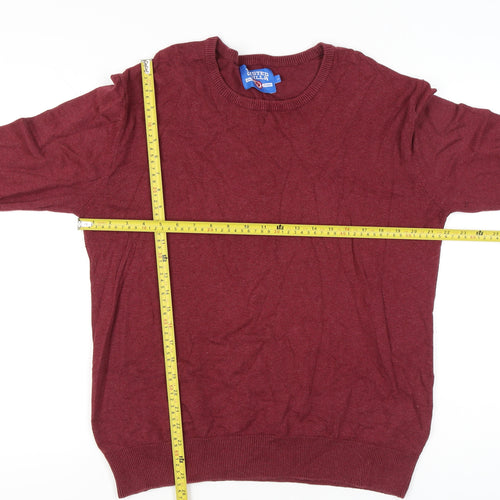 Twisted Gorilla Men's Red Cotton Blend Pullover Jumper Size L