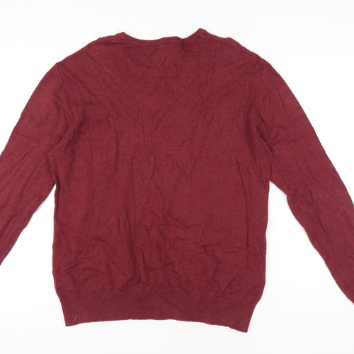 Twisted Gorilla Men's Red Cotton Blend Pullover Jumper Size L