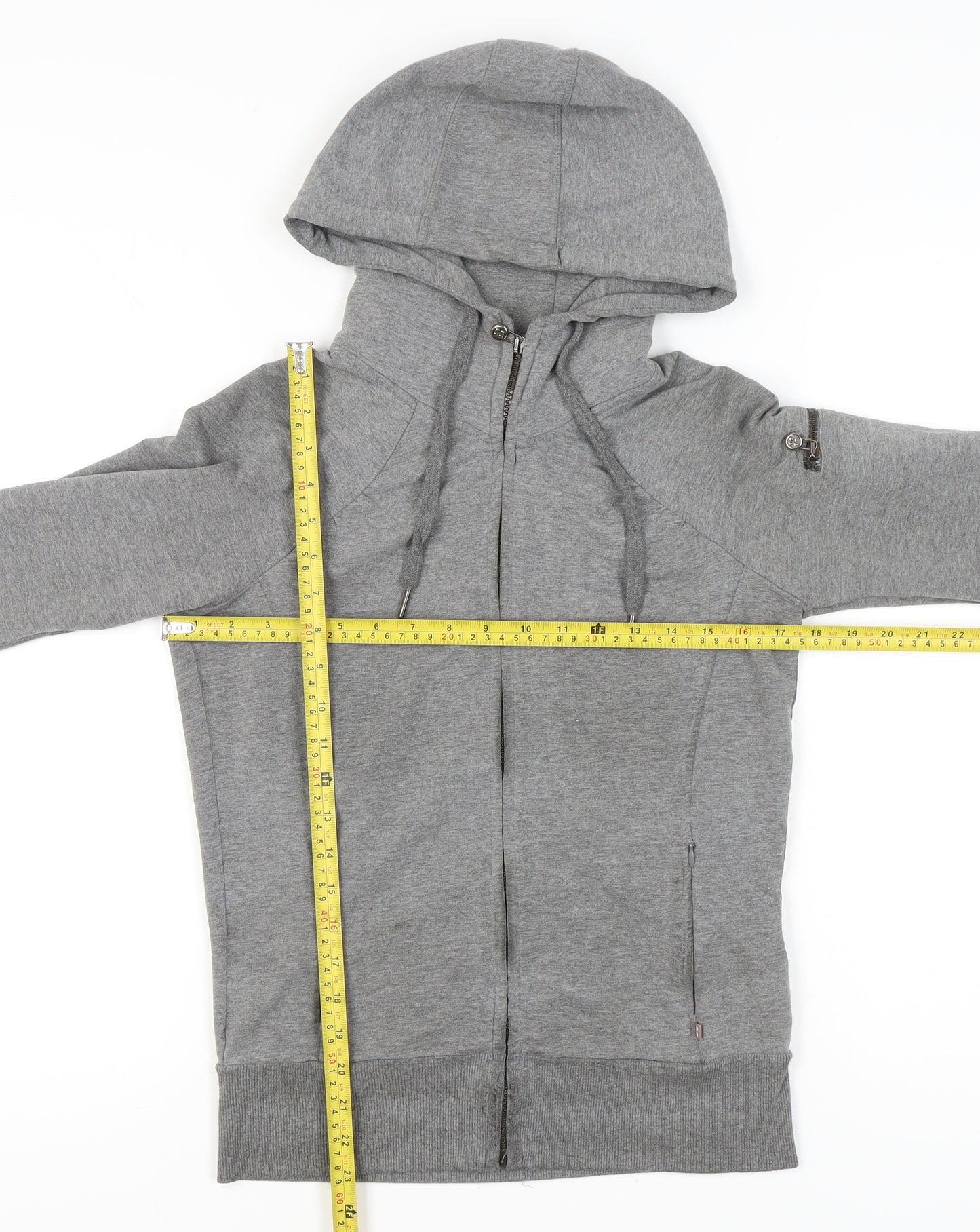 Sweaty Betty Women’s Grey Small Full Zip Hoodie Sweatshirt