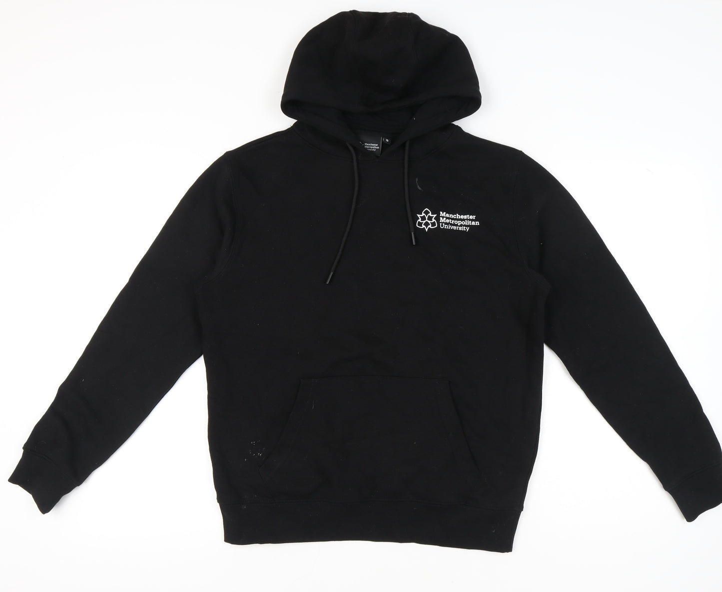 Manchester Metropolitan University Black Hoodie Unisex S Pullover